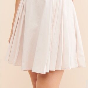 Selkie light pink/cream colored Pleated Skirt